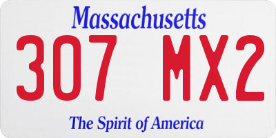 MA license plate 307MX2