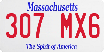 MA license plate 307MX6