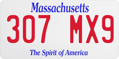 MA license plate 307MX9