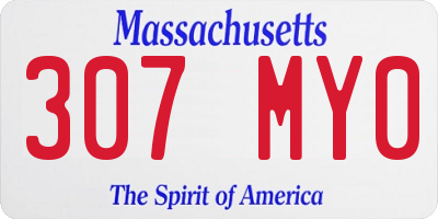 MA license plate 307MY0