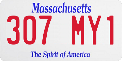 MA license plate 307MY1