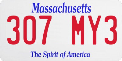 MA license plate 307MY3