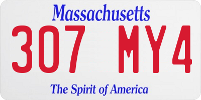 MA license plate 307MY4
