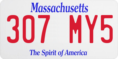 MA license plate 307MY5