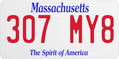 MA license plate 307MY8