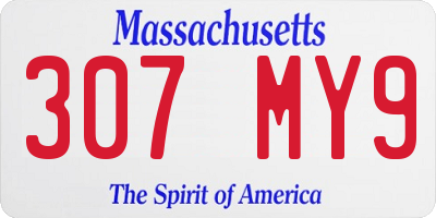 MA license plate 307MY9
