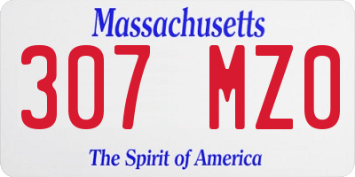 MA license plate 307MZ0