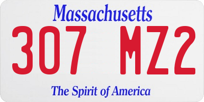 MA license plate 307MZ2