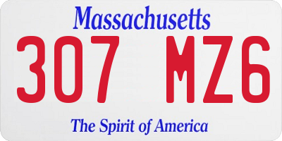 MA license plate 307MZ6