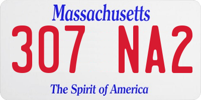 MA license plate 307NA2