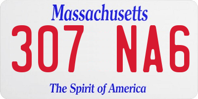 MA license plate 307NA6
