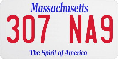 MA license plate 307NA9