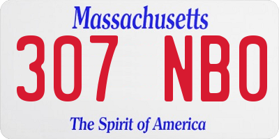 MA license plate 307NB0