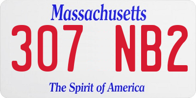 MA license plate 307NB2