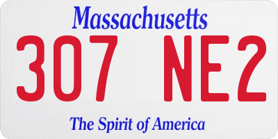 MA license plate 307NE2