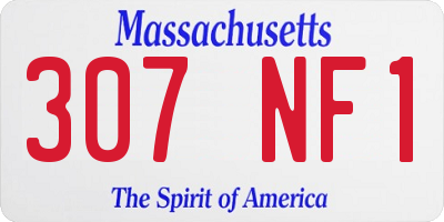 MA license plate 307NF1