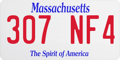 MA license plate 307NF4