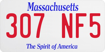 MA license plate 307NF5