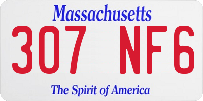 MA license plate 307NF6