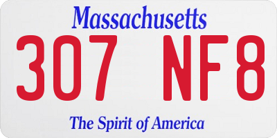 MA license plate 307NF8