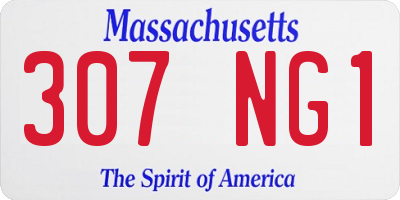 MA license plate 307NG1
