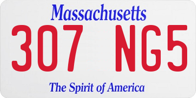 MA license plate 307NG5
