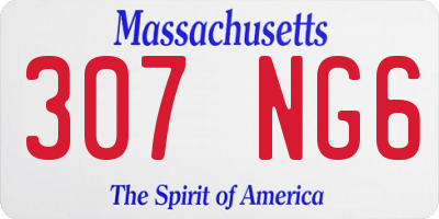 MA license plate 307NG6