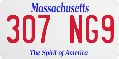 MA license plate 307NG9