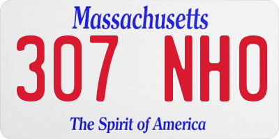 MA license plate 307NH0
