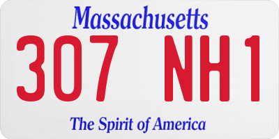 MA license plate 307NH1