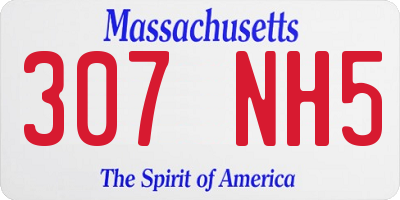 MA license plate 307NH5
