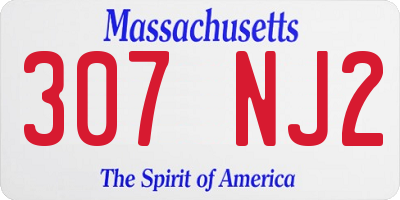 MA license plate 307NJ2