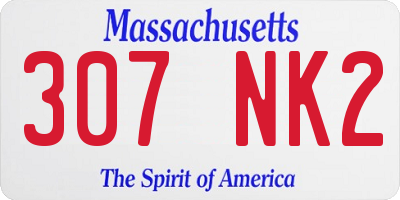 MA license plate 307NK2