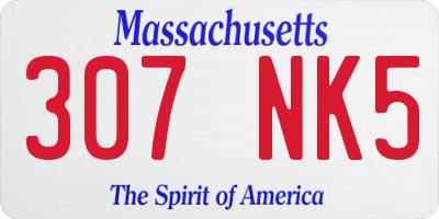 MA license plate 307NK5