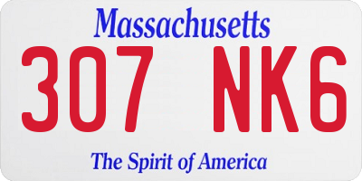 MA license plate 307NK6