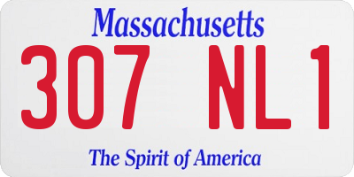 MA license plate 307NL1