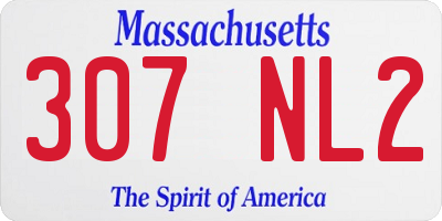 MA license plate 307NL2