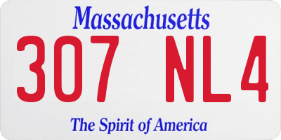 MA license plate 307NL4