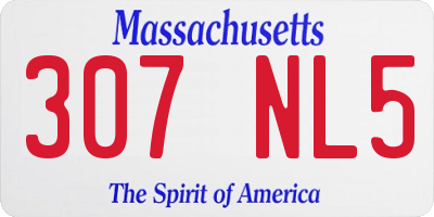 MA license plate 307NL5