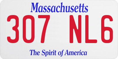 MA license plate 307NL6