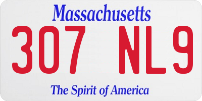 MA license plate 307NL9