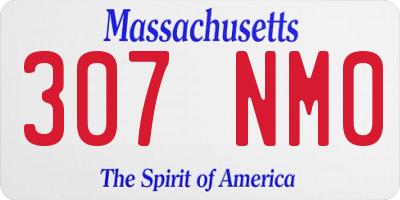MA license plate 307NM0
