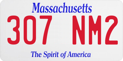 MA license plate 307NM2