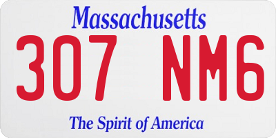 MA license plate 307NM6