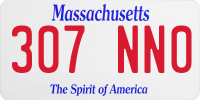 MA license plate 307NN0