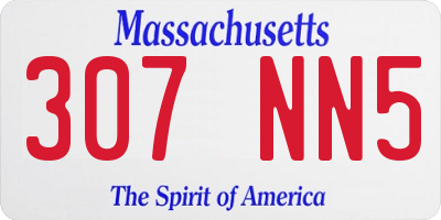 MA license plate 307NN5