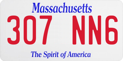 MA license plate 307NN6