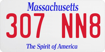 MA license plate 307NN8