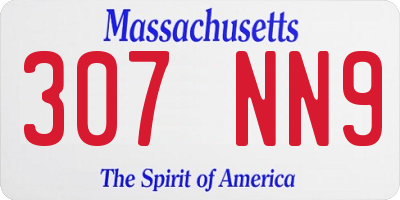 MA license plate 307NN9