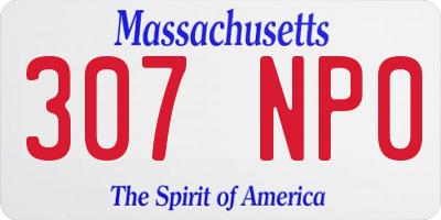 MA license plate 307NP0